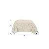 86" X 70" Gray And Ivory Geometric Cotton Quilt