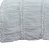 92" X 90" White Striped Cotton Quilt