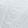 86" X 70" White Striped Cotton Quilt