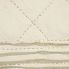 Ivory Geometric Queen Quilt