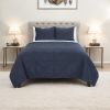 Set of Three Indigo Geometric King Quilt