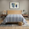 Blue And White Striped King Quilt