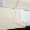 Set of Three Ivory Geometric King Quilt