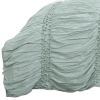 92" X 90" Blue Striped Cotton Quilt