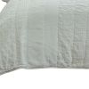 92" X 90" Ivory Striped Cotton Quilt