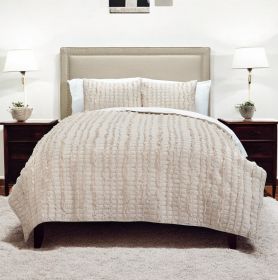 Blush Striped Queen Quilt