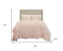 Pink Geometric Queen Quilt