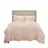 Pink Geometric Queen Quilt