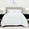 White Geometric King Quilt