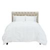 White Geometric King Quilt