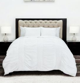 White Geometric Queen Quilt