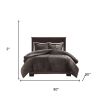 Set of Three Taupe Queen Ring Stitch Polyester Sham And Comforter