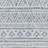 5 ft. x 7.5 ft. Blue Grey Chevron Coastal Boho Style Indoor Outdoor Area Rug