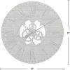 Industrial FarmHome Round Oversized Wall Clock in Rustic Grey