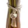 2 Pieces Beige Handmade Cotton Rope Curtain Tie Backs
