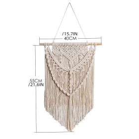 1 Piece Boho Woven Macrame Braided Wall Hanging with Tassels.