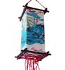 Blue Lotus Hand Painted Chinese Cloth Lantern. Does not include light bulb.