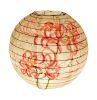 Ivory and Orange Handmade Paper Lantern Chinese Style Traditional Hanging Lampshade