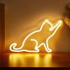 1pc LED Cat-shaped Neon Sign. 5V USB Power Supply Neon. 2 Hooks.