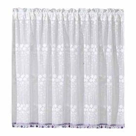 59” x 35.4” Sheer Short Kitchen Tier Curtains Half Window or Door Curtain Panel.