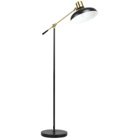 31.5" x 11.75" x 65" BlackIndustrial Style Floor Lamp for Living Room with Balance Arm and Adjustable Head,