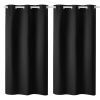 2 Panels 63" Length Blackout Curtains, 42"  Wide Thermal Insulated Light Blocking Drapes with Grommets