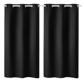 2 Panels 63" Length Blackout Curtains, 42"  Wide Thermal Insulated Light Blocking Drapes with Grommets