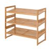 3-Tier Shoe Rack for 9 Pairs of Shoes. 28.66”W x 13.18”D x 23.8”H.
