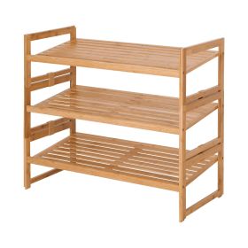 3-Tier Shoe Rack for 9 Pairs of Shoes. 28.66”W x 13.18”D x 23.8”H.