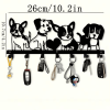 Industrial Farm House Style Iron Puppy Coat Hanger and Key Holder