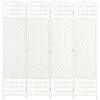 5.6', 4-Panel Freestandin Folding Partition Wall Divider/Privacy Screen. Wave Fiber