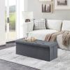 Gray End of Bed Storage Ottoman Bench Foot Rest.  Bench, Storage Chest.  43"D x 14.9"W x 15”H.