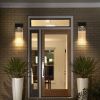2-Pack Outdoor Wall Sconce with Bubble Crystal and Light Sensor - 12W Per Lamp, Weatherproof LED