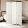 3-Panel White Folding Privacy Screen Room Divider