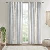 50” x 108" One Panel Cotton Chenille Stripe Curtain Panel with Lining.