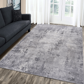 5' x 7" MARFI Collection Light Grey Abstract Area Rug