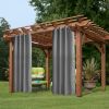 50" x 120" Gray Outdoor Waterproof Grommet Curtains