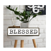 “Blessed” Farmhouse Style Inspirational Wood Sign.