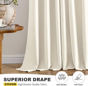 2 Panels, 63" Long Birch Blackout Curtains