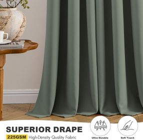 2 Panels Gold Blackout Curtains for Bedroom or Living Room. 63” Long