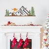 Colorful Minimalist Mountain Wall Art. Metal 15.7" x 5.3" Wall Decor.
