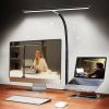 LED Clamp-on Desk Lamp. Stepless Dimming. Adjustable Flexible Gooseneck. Flicker-Free For Eye-Care.