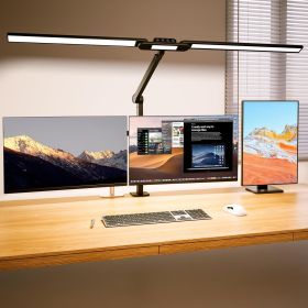 24W Ultra Bright Computer Lamp with Clamp and Adjustable Swing Arm. 3000 Lumen Auto Dimming  Lamp with Touch Control