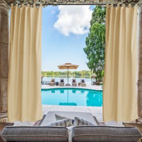 50" w x 120" l Beige Toile Outdoor Thermal Blackout Curtain
