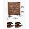 Farmhouse Style Shoe Storage Cabinet with 2 Flip Drawers. Metal Legs and Anti-Tipping Device