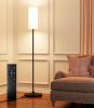 Dimmable Tall Floor Lamp, 12W Led Bulb with Lampshade, Foot Switch, Remote Custom Color Temperature