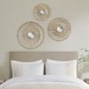 3-piece Set Round Natural Fiber and Mirror