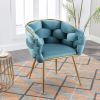 Blue Luxury Velvet Single Accent Chair