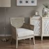 Chic Madison Park Diedra Cane Armchair. Caned Back and Sides, Removable Cushion.