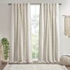 1 Panel Cotton Printed Curtain Panel with Chenille Stripe and Lining
